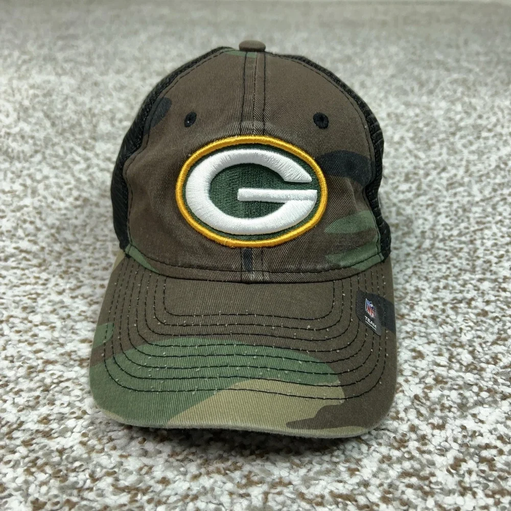 Green Bay Packers Hat Cap Snap Back Boys One Size Camo NFL Football New‎ Era
